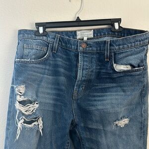 Current/Elliott Blue Distressed Jeans